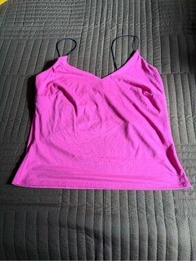 Sleek Pink V-Neck Camisole with Thin Straps
